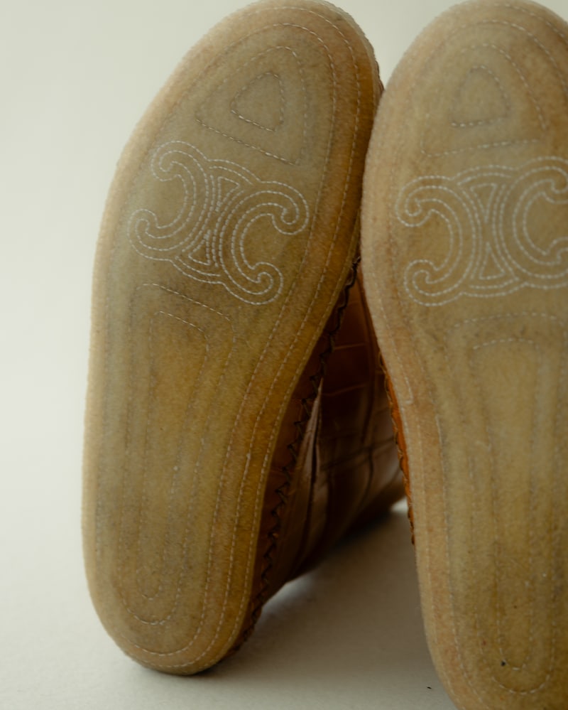 FLEX MID BOOT IN CROCODILE STAMPED CALFSKIN - TAN -  - 1 | CELINE