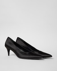 MIDI PUMP IN SATIN - BLACK -  - 2 | CELINE