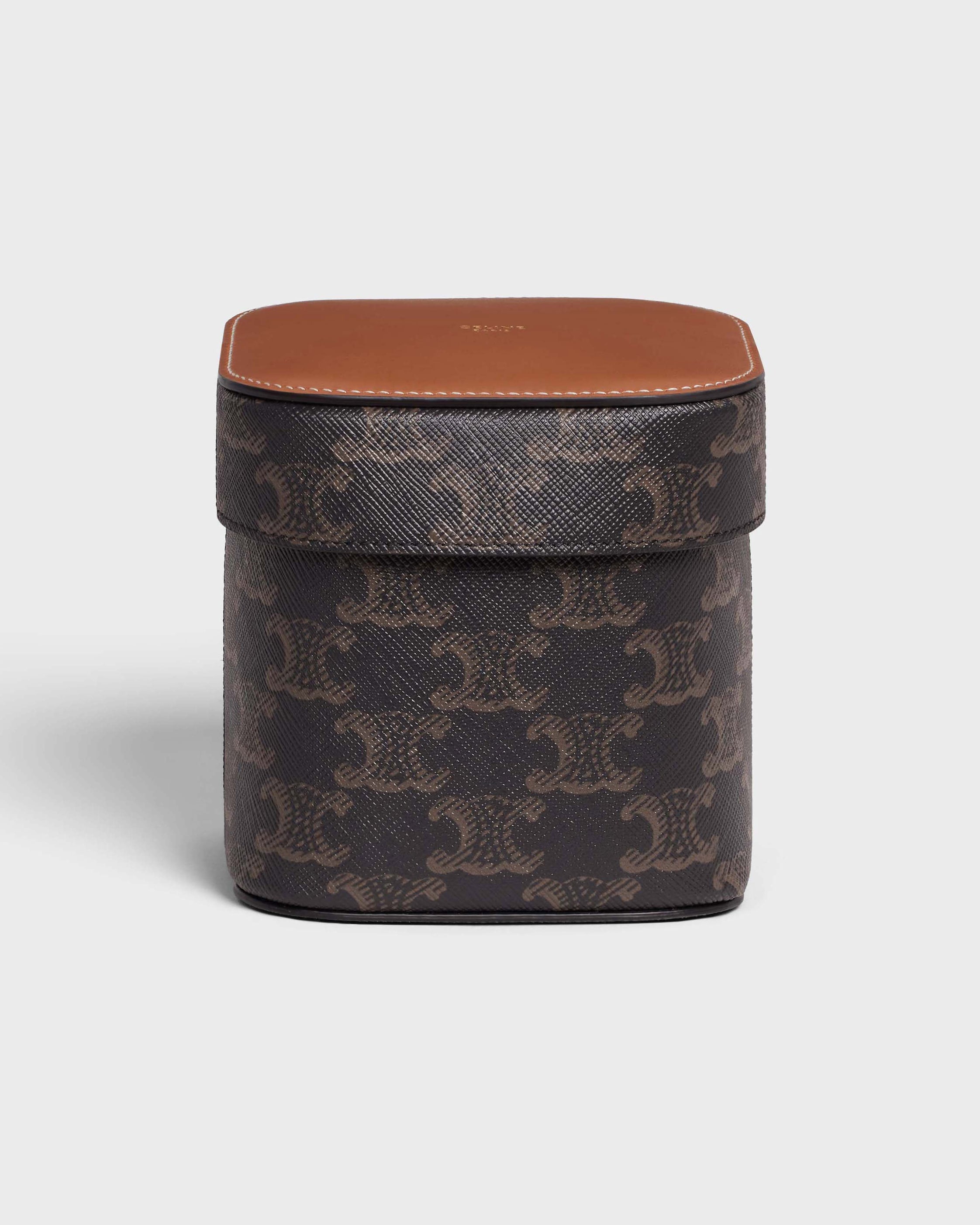 Small Box in Triomphe Canvas and Calfskin - TAN | CELINE