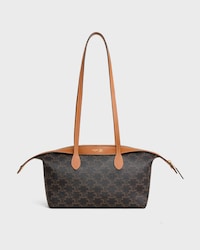 SMALL DUFFLE BAG IN TRIOMPHE CANVAS AND NATURAL CALFSKIN - MIEL - TRIOMPHE CANVAS - 1 | CELINE