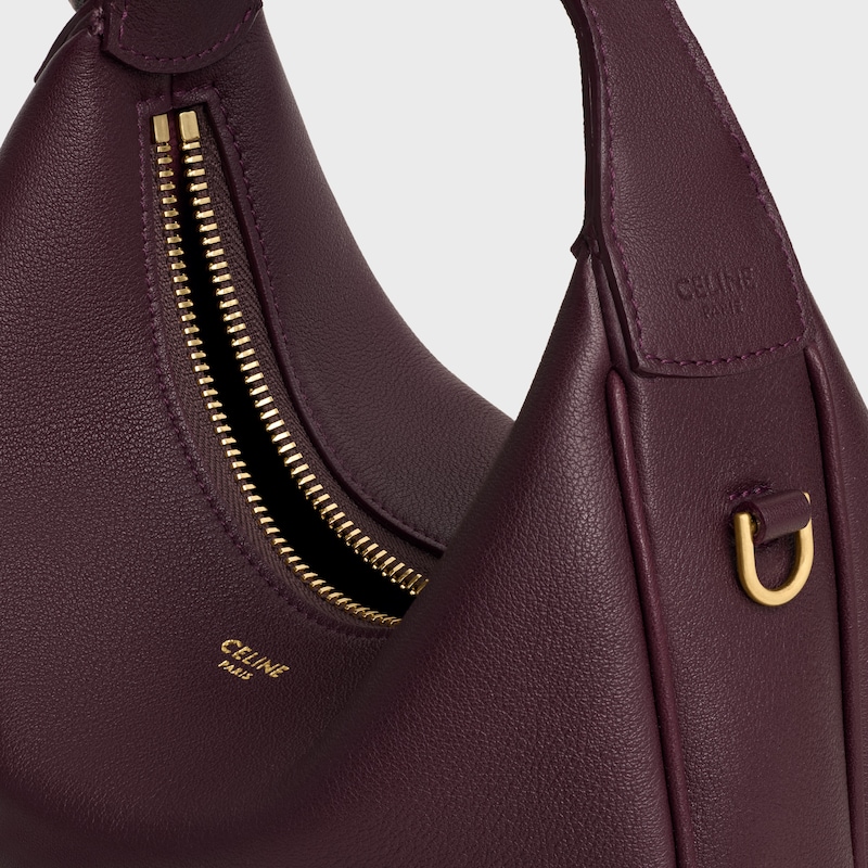 กระเป๋า Celine Lulu ขนาด Teen หนังลูกวัวลายเกรน - สีเบอร์กันดีเข้ม - LULU - 1 | CELINE