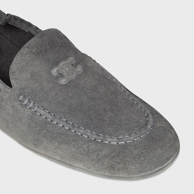 MOCASSIN ADAM EN CUIR DE VEAU VELOURS - Gris -  - 1 | CELINE