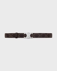 Reversible Strap 25MM IN Taurillon Leather and Triomphe Canvas -  -  - 2 | CELINE