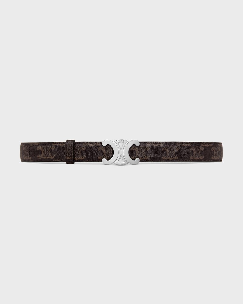 Reversible Strap 25MM IN Taurillon Leather and Triomphe Canvas -  -  - 1 | CELINE