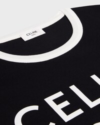 CELINE PARIS T-SHIRT IN COTTON JERSEY - BLACK / WHITE -  - 2 | CELINE