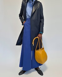 coat IN SOFT LAMBSKIN - POLICE BLUE -  - 2 | CELINE
