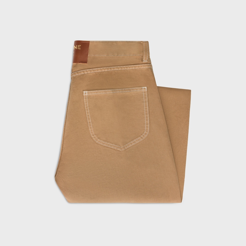 boyfriend jeans 001 IN cotton denim - LATTE LIGHT STONE WASH -  - 1 | CELINE