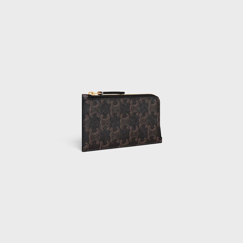 长款标志印花拉链卡包 - 棕黄色 - 新品 - 1 | CELINE