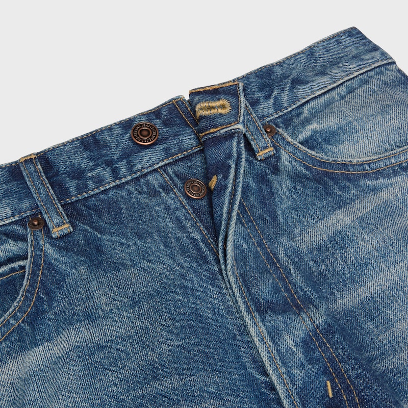 wesley jeans IN cotton denim - BROKEN BLUE WASH -  - 1 | CELINE
