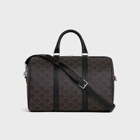LARGE BOSTON IN Triomphe Canvas AND calfskin - BLACK - TRIOMPHE CANVAS - 2 | CELINE