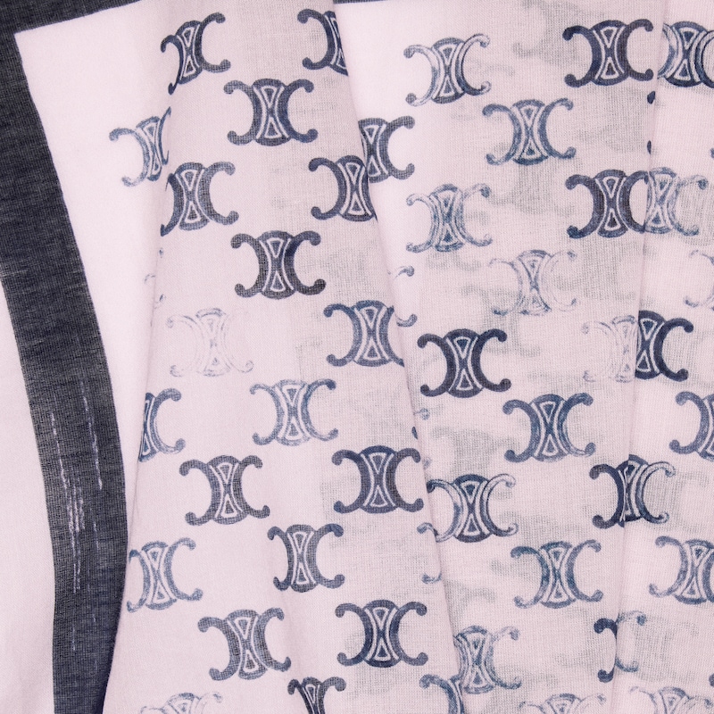 bandana IN cotton - LILAC/BURGUNDY -  - 1 | CELINE