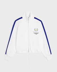 Chaqueta de chándal en punto de doble faz - BLANCO CRUDO / AZUL ELÉCTRICO -  - 1 | CELINE