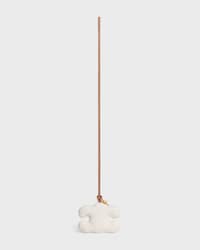 TRIOMPHE pom-pom keyring in COTTON CROCHET with Gold Finishing - NATURAL - ACCESSORIES - 2 | CELINE