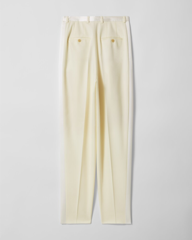 PEGGED TUX TROUSERS - OFF WHITE -  - 1 | CELINE