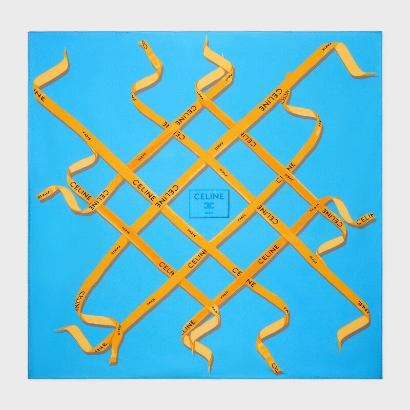 square IN silk twill - SKY/YELLOW/BLUE -  - 1 | CELINE