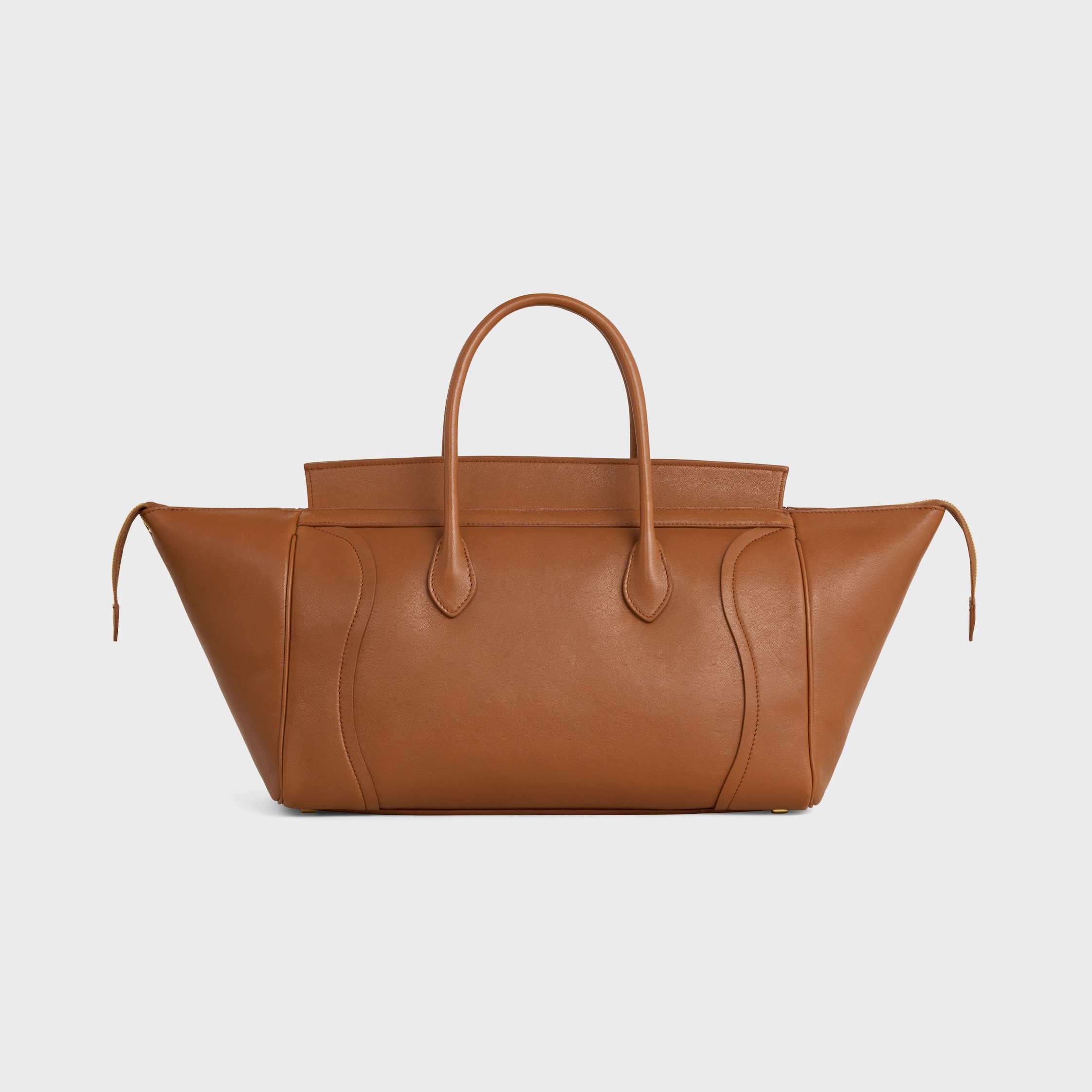 LUGGAGE IN SUPPLE SHINY LAMBSKIN - SOFT TAN | CELINE