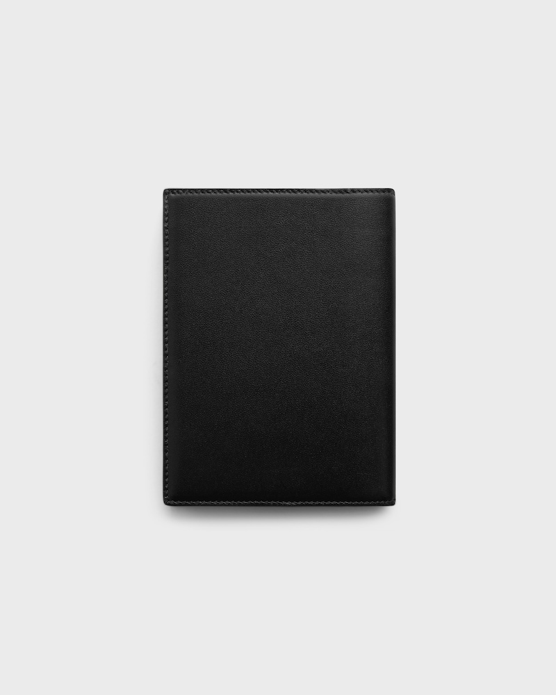 PASSPORT COVER TAKEAWAY IN SMOOTH LAMBSKIN - BLACK / ULTRA BLUE - TECH ACCESSORIES - 1 | CELINE