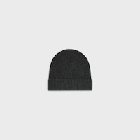 celine beanie in ribbed wool - ANTHRACITE -  - 2 | CELINE