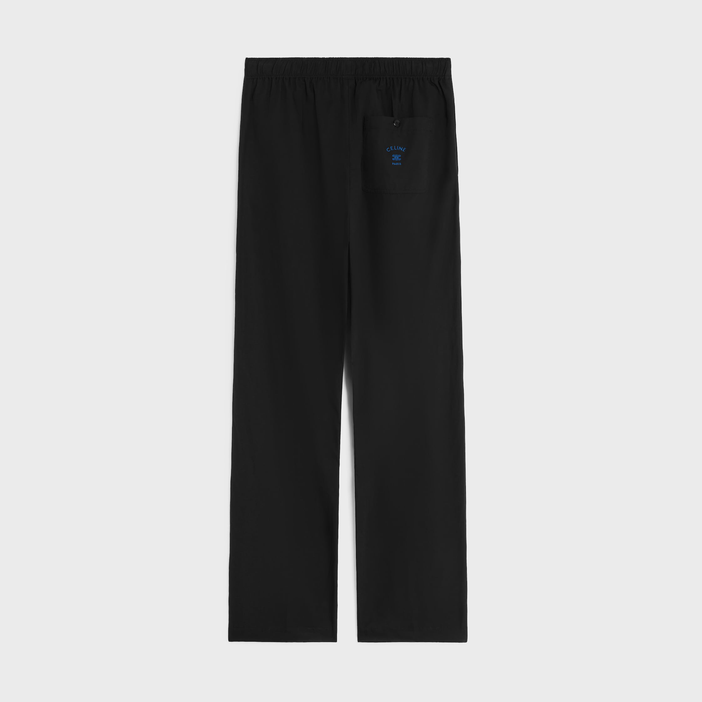 trousers IN COTTON AND LINEN CLOTH - BLACK | CELINE