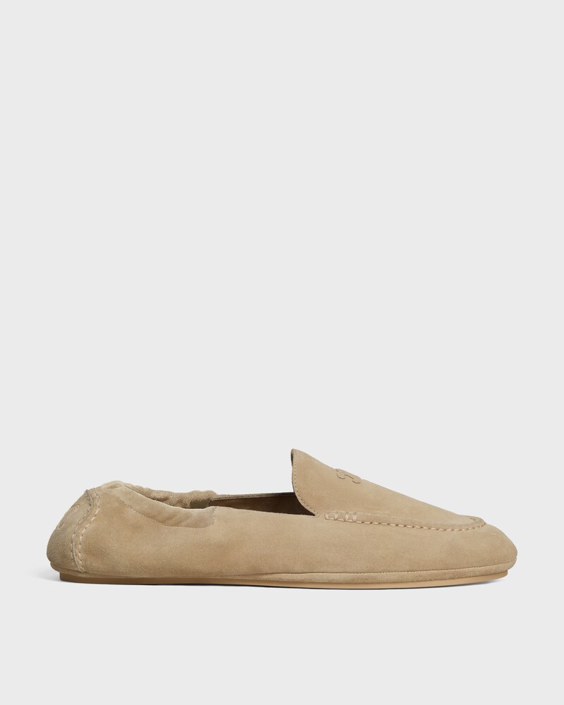 ADAM LOAFER IN SUEDE CALFSKIN - BEIGE -  - 1 | CELINE