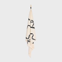 square IN silk twill - IVORY/BLACK/YELLOW -  - 2 | CELINE