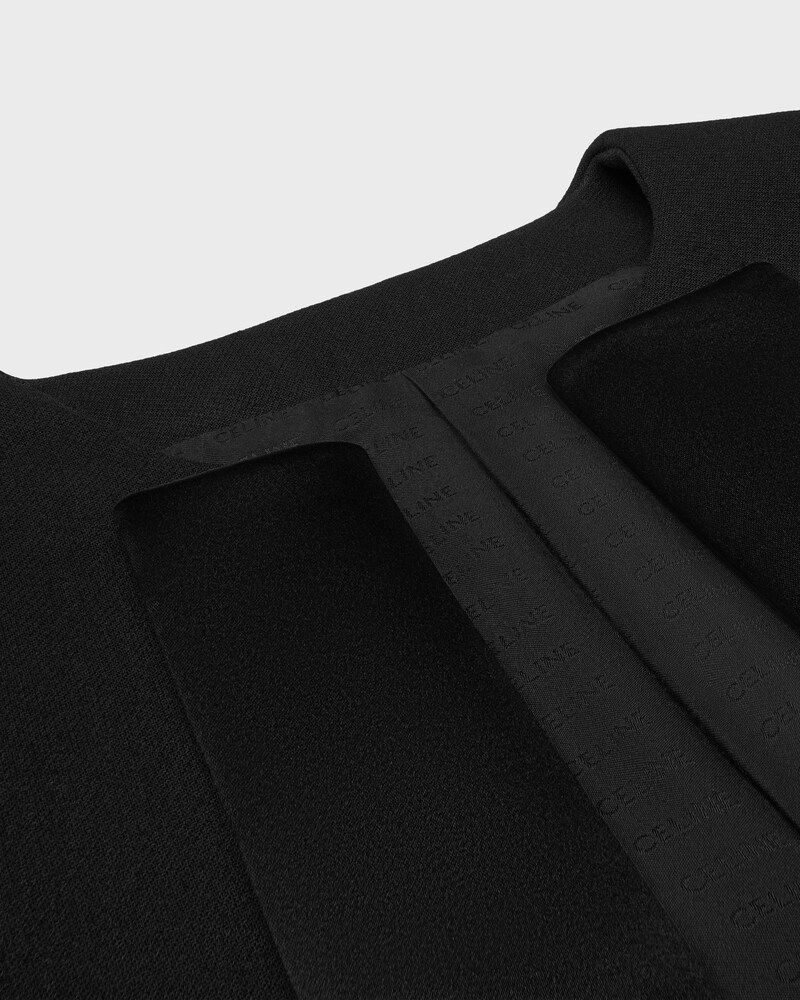 veste bolero double crêpe de laine - Noir -  - 1 | CELINE