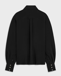 shirt IN viscose and silk cady - BLACK -  - 2 | CELINE