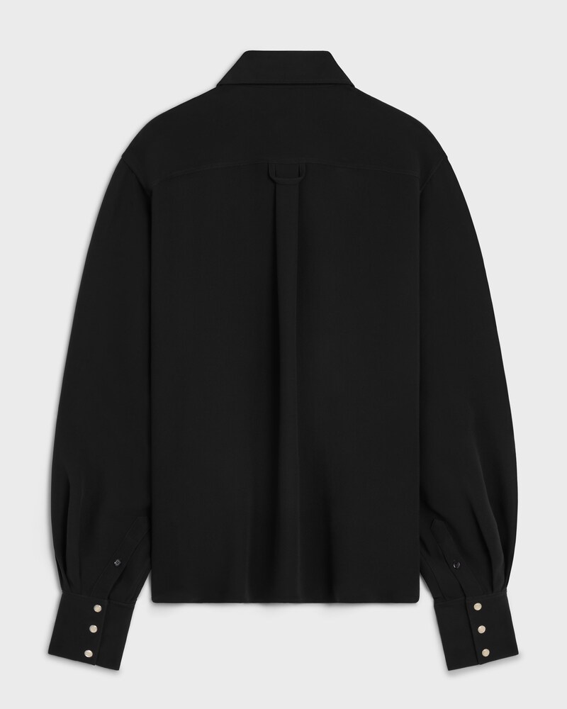 camicia in viscosa e cady di seta - NERO -  - 1 | CELINE