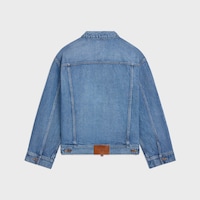 เสื้อทรักเกอร์แจ็กเก็ต เดนิมคอตตอน - สีเคลียร์วอเธอร์ฟอล -  - 2 | CELINE