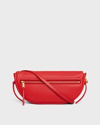 LITTLE HALFMOON SOFT TRIOMPHE IN SUPPLE SHINY LAMBSKIN - ULTRA RED - ALL BAGS - 2 | CELINE