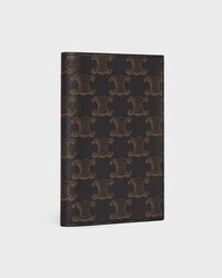 PASSPORT COVER IN TRIOMPHE CANVAS - BLACK / TAN - POUCHES - 2 | CELINE