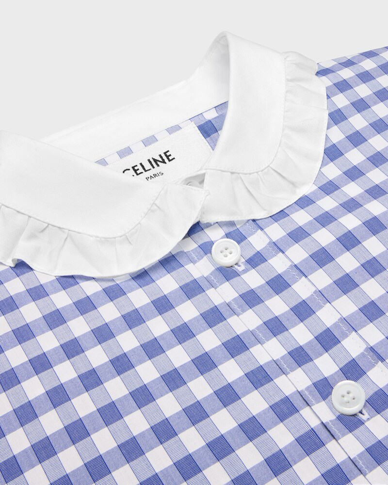 chemise coton vichy - BLANC/BLEU -  - 1 | CELINE