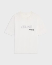 double layered t-shirt IN FINE COTTON JERSEY - OFF WHITE / BLACK -  - 1 | CELINE