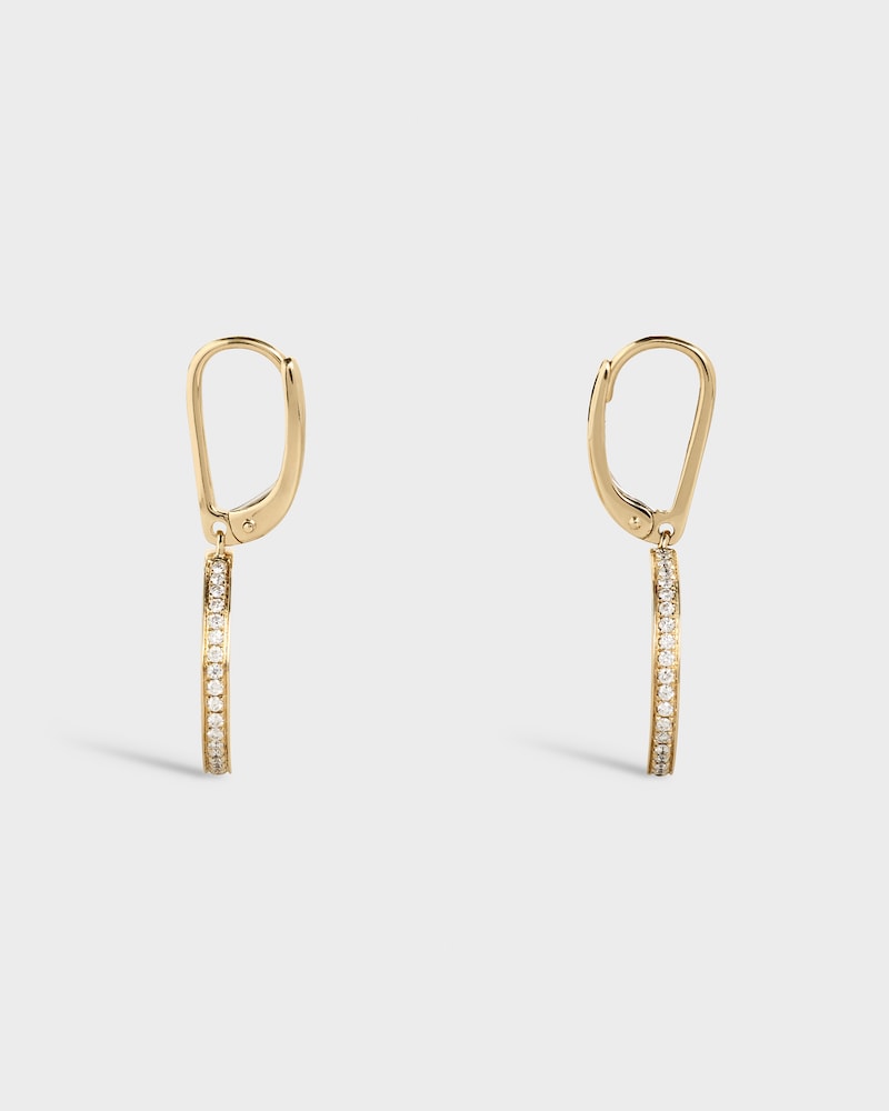 Medaille Celine Earrings in Yellow Gold and Diamonds - Yellow Gold and White - FINE JEWELLERY - 1 | CELINE