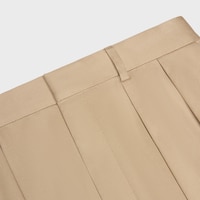 pleated trousers IN cotton twill - BRITISH BEIGE -  - 2 | CELINE