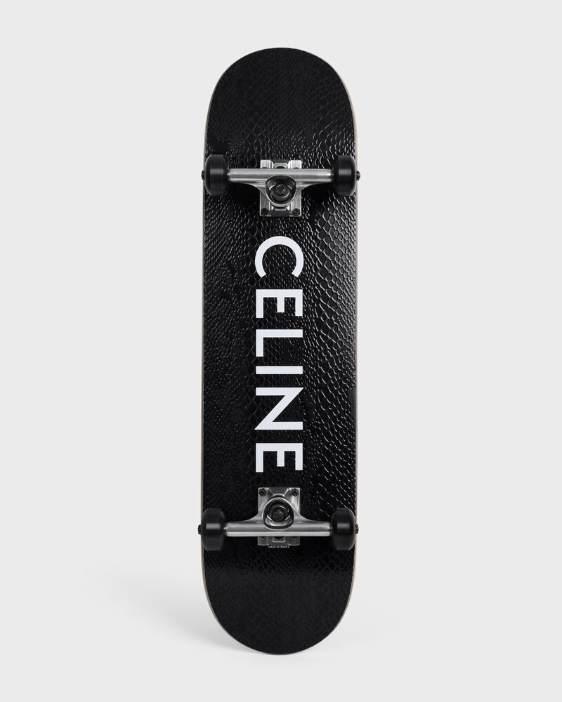 SKATEBOARD DE ESTAMPADO CELINE Y DE SERPIENTE TEXTURIZADO  - NEGRO -  - 1 | CELINE