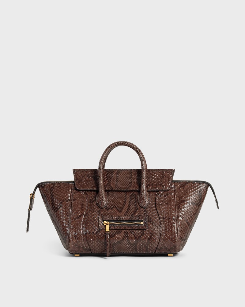 LUGGAGE petit modèle PYTHON - HICKORY - LUGGAGE - 1 | CELINE