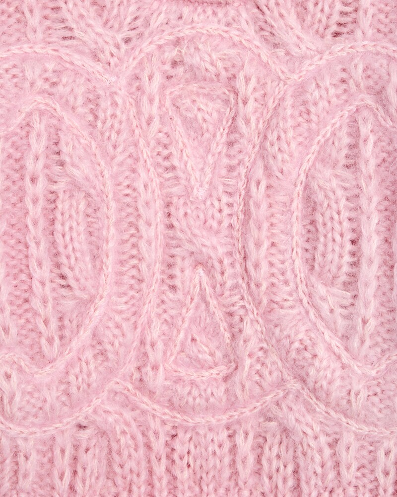 pull laine mohair aran - ROSE BEBE -  - 1 | CELINE