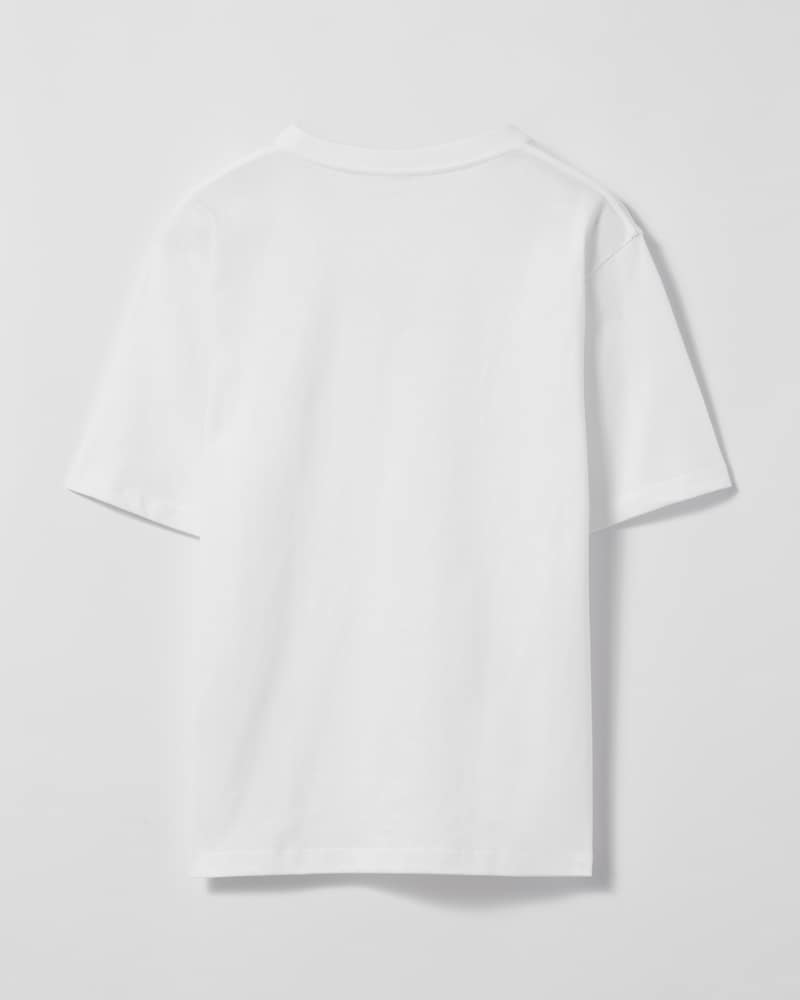 t-shirt loose jersey coton - BLANC/NOIR -  - 1 | CELINE