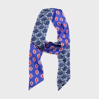 lavalliere IN silk twill - NAVY/RED -  - 2 | CELINE
