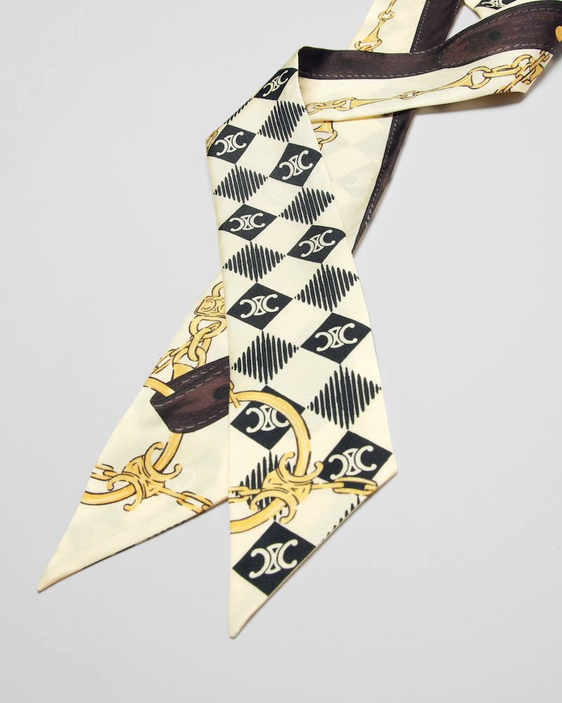 LAVALLIÈRE BIT & BELT ,110 - CREMA/MARRONE -  - 1 | CELINE