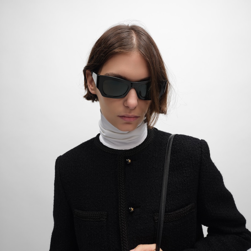 Graphic S333 sunglasses in Acetate - BLACK -  - 1 | CELINE