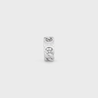 Triomphe Gourmette Ring in Brass with Rhodium Finish - SILVER -  - 2 | CELINE