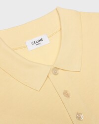 polo shirt IN PIQUE COTTON JERSEY - BUTTER / NAVY -  - 2 | CELINE