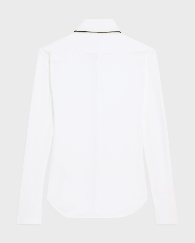 chemise jersey coton - BLANC/NOIR -  - 1 | CELINE