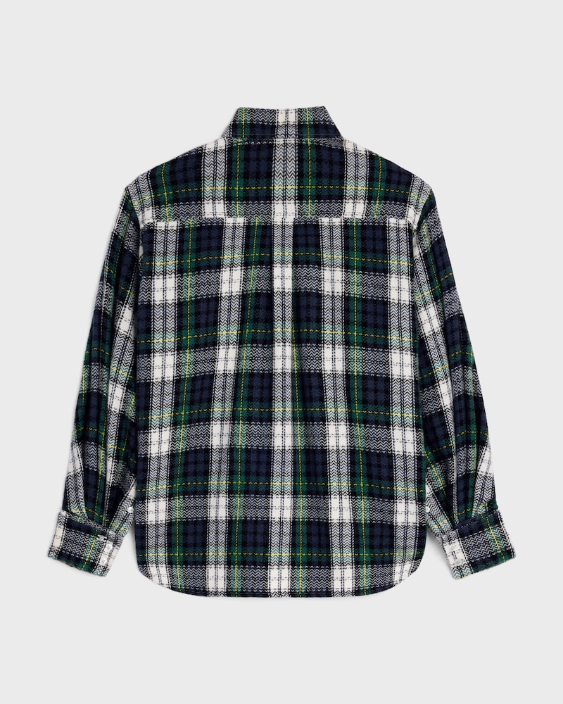 shirt IN tartan cashmere - BLUE/GREEN/WHITE -  - 1 | CELINE