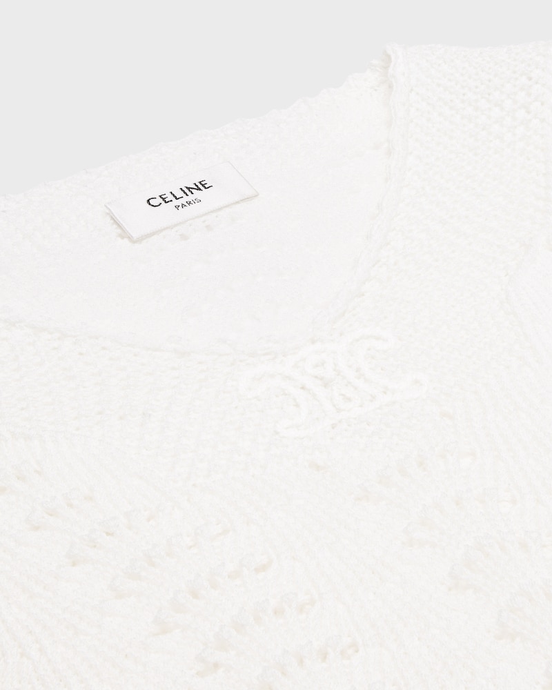 top IN cotton pointelle - WHITE -  - 1 | CELINE
