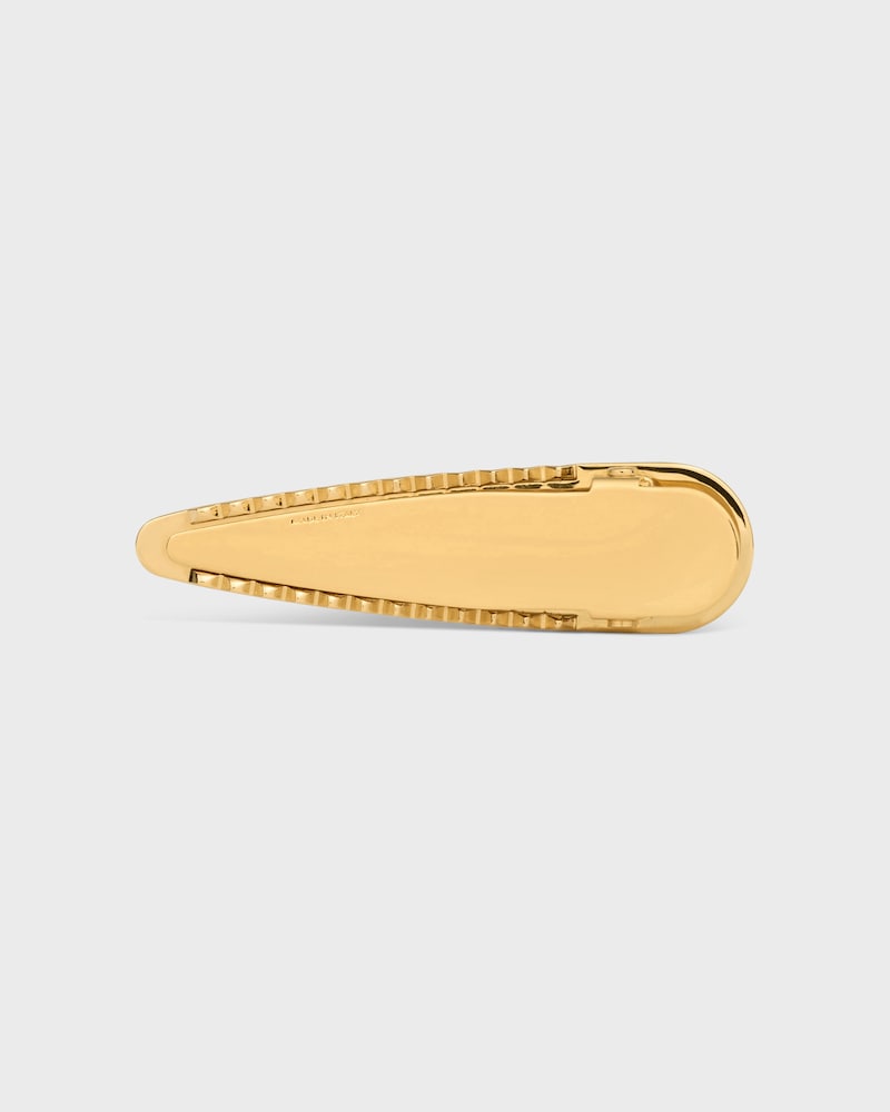 CELINE HAIR CLIP IN STEEL, ZAMAK AND VARNISH - POPPY RED / GOLD - HAIR ACCESSORIES - 1 | CELINE