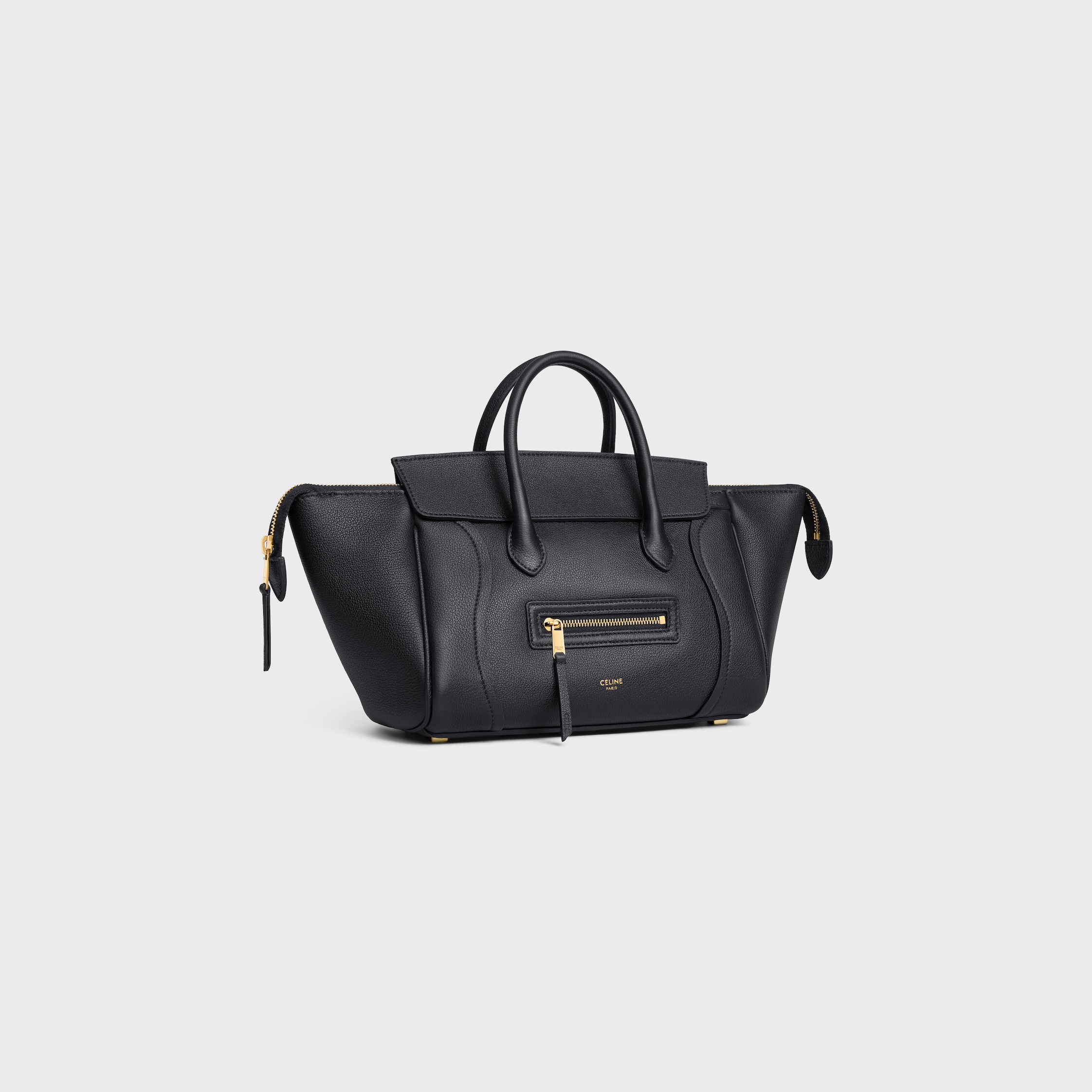 LITTLE LUGGAGE IN GRAINED CALFSKIN - BLACK | CELINE