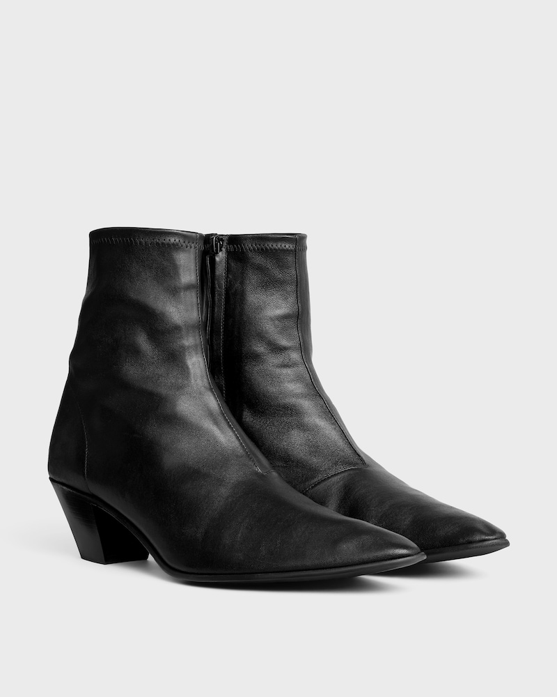 HECTOR ZIPPED BOOT IN Stretch Lambskin - BLACK -  - 1 | CELINE